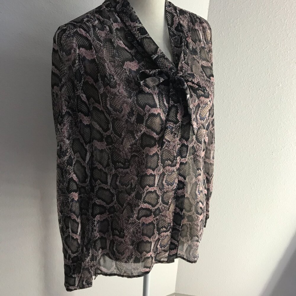 All Saints Sheer Snake skin blouse